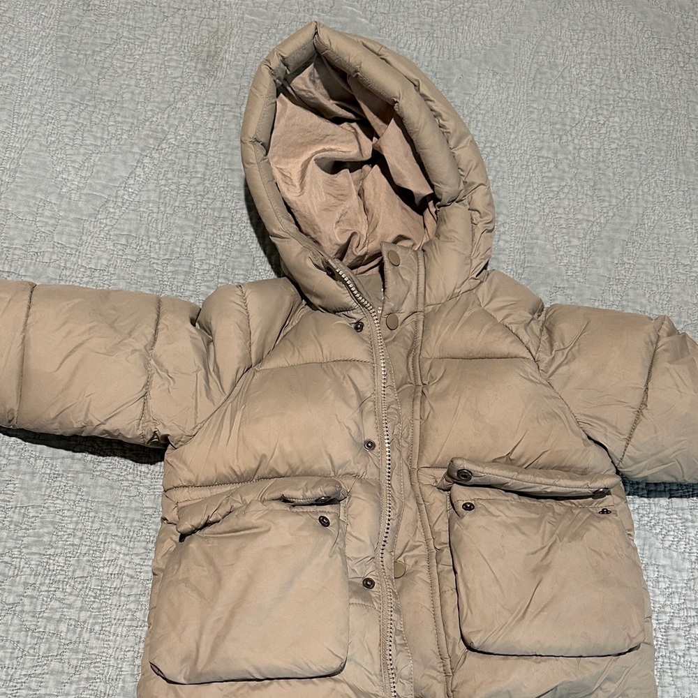 Zara Kids Green Puffer Jacket